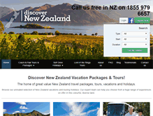 Tablet Screenshot of discovernewzealand.com